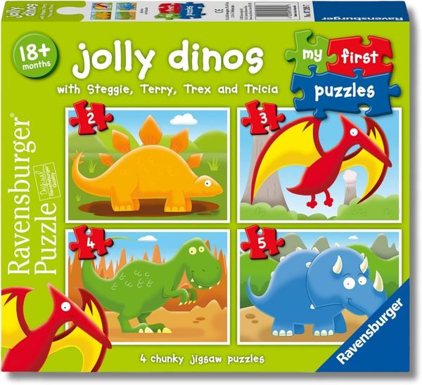 Ravensburger — Mi Primer Puzzle: Dinosaurios (4 puzzles progresivos de 2-3-4-5 piezas)