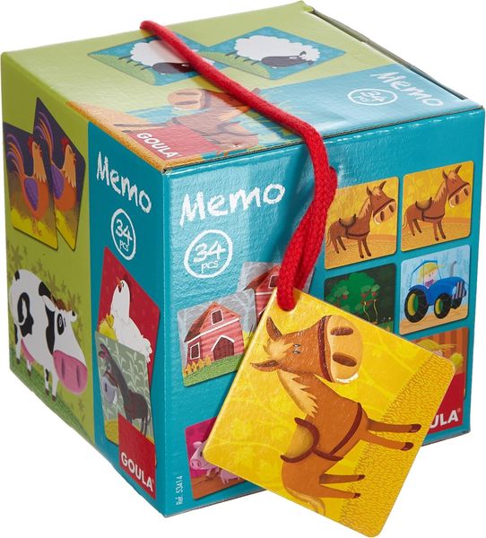 Goula — Memo: Loto Animales de la Granja (juego de memoria de madera)