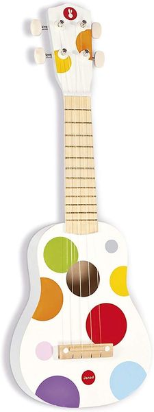 Janod — Confetti, Ukelele de Madera con 4 Cuerdas (J07597)
