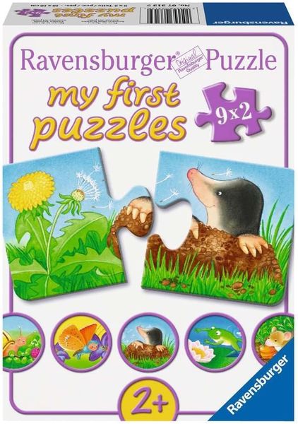 Ravensburger — Mi Primer Puzzle: Animales del Prado (9 puzzles de 2 piezas)