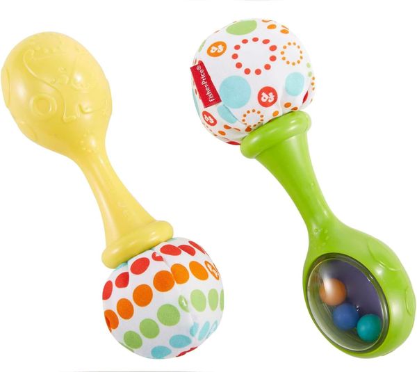Fisher-Price — Maracas Musicales (Mattel BLT33, sonajero para bebé +3 meses)