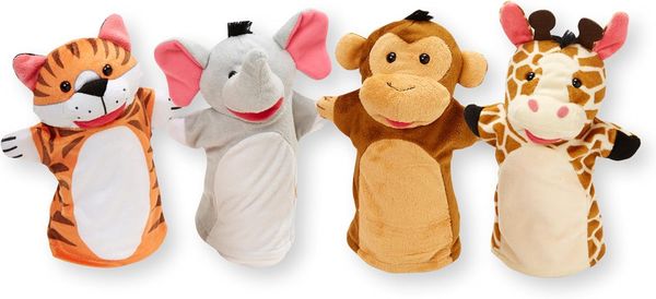 Melissa & Doug — Marionetas de mano Amigos del Zoo (4 peluches)