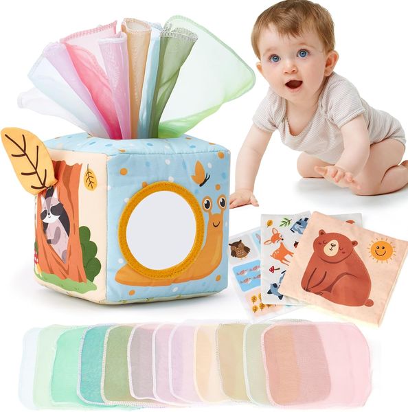 hahaland — Caja de Pañuelos Montessori Sensorial