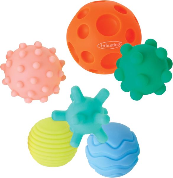 Infantino Set de 6 Bolas Sensoriales Texturizadas